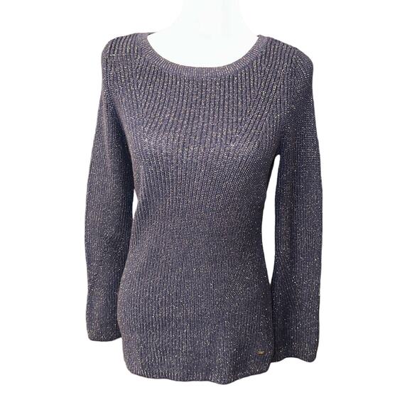 Tommy Hilfiger Women's Sweater Blue and Gold Medium - Picture 1 of 3